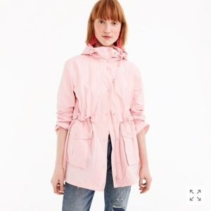 J. Crew Perfect Rain Jacket in Blush Pink